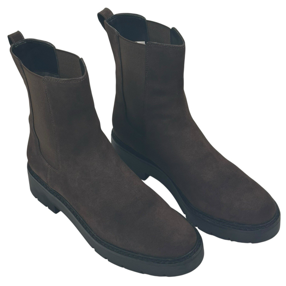 Nordstrom Darian Water Resistant Chelsea Boots Brown Suede Womens 10M New $130